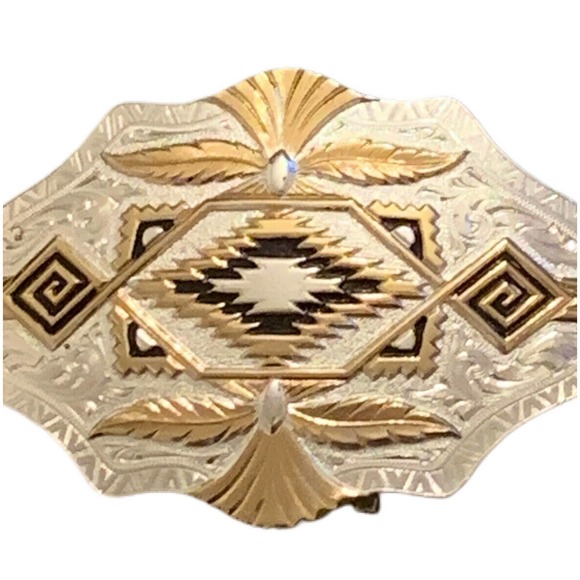 SOLD!!! Sold!!MONTANA SILVERSMITHS Silver Plated~Western belt buckle~ Columbus - Picture 2 of 12
